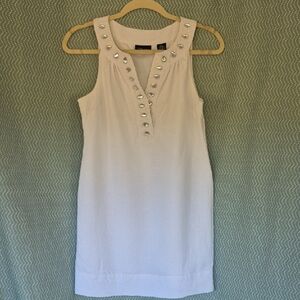 White Linen Mini Dress
